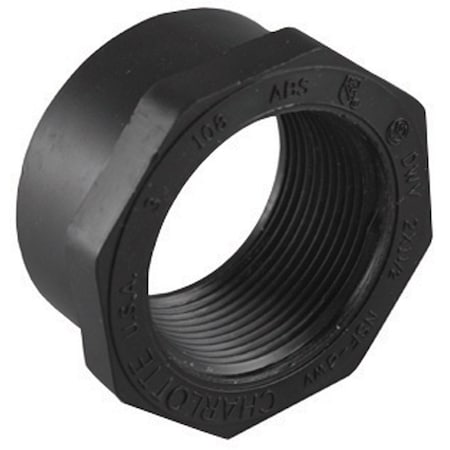 Genova Charlotte Pipe 2 in. Spigot X 1-1/2 in. D FPT ABS Flush Bushing ABS001080800